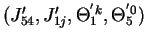$(J_{54}', J_{1j}', \Theta_1^{'k},\Theta_5^{'0})$