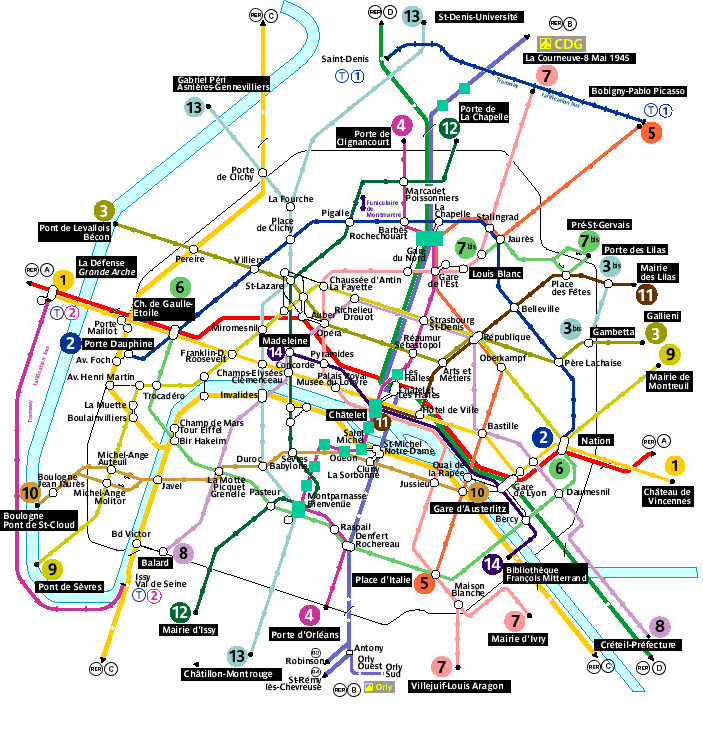 paris metro map zones. PARIS TRANSIT MAP