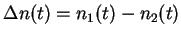 $\Delta n(t) = n_{1}(t)- n_{2}(t)$