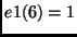 $\displaystyle e1(6)=1$