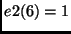 $\displaystyle e2(6)=1$