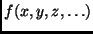 $f(x,y,z,\ldots)$